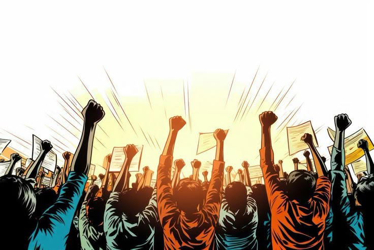 Community members working together